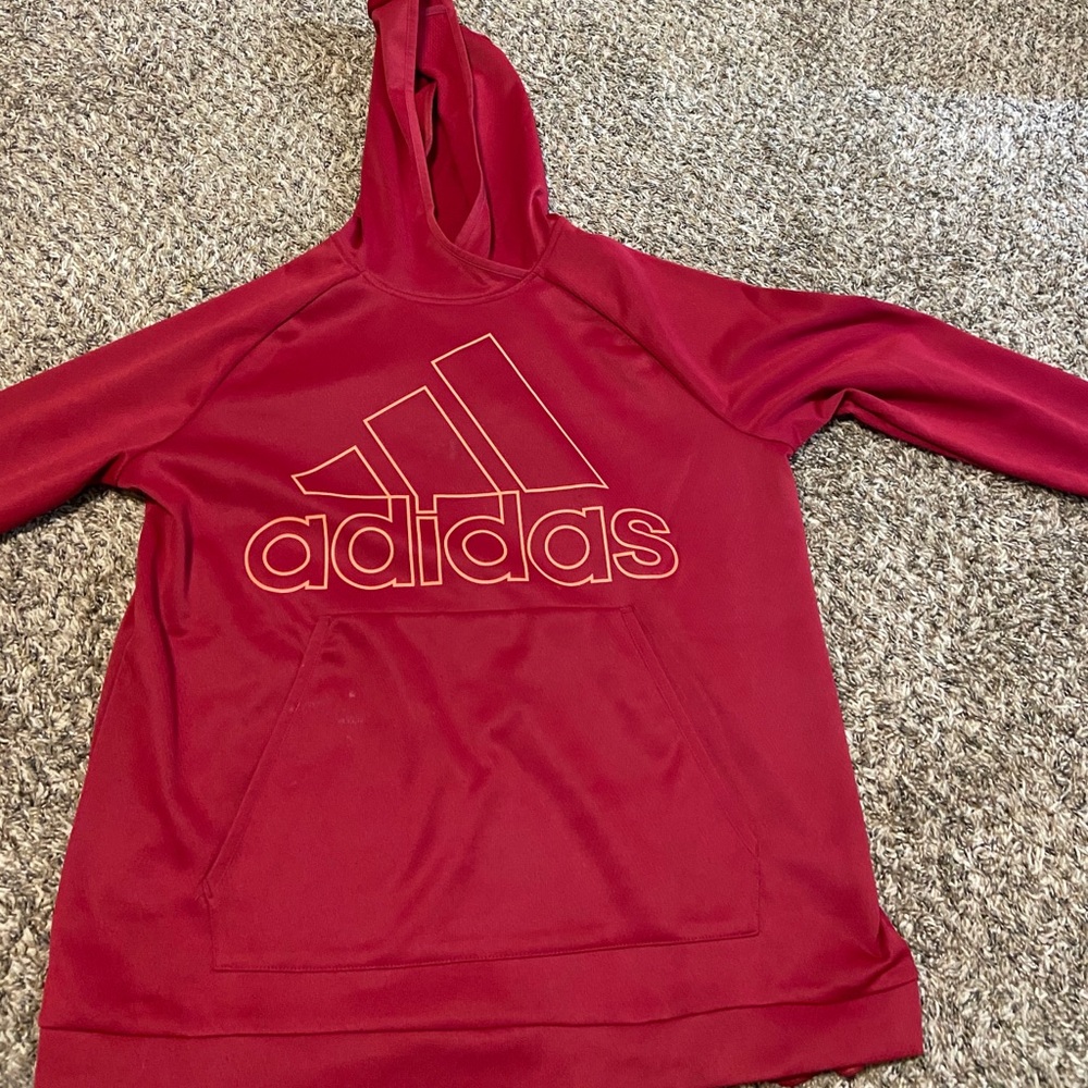 Red Adidas climawarm sweatshirt